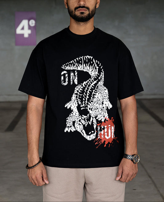 Croc on Hunt (Black)